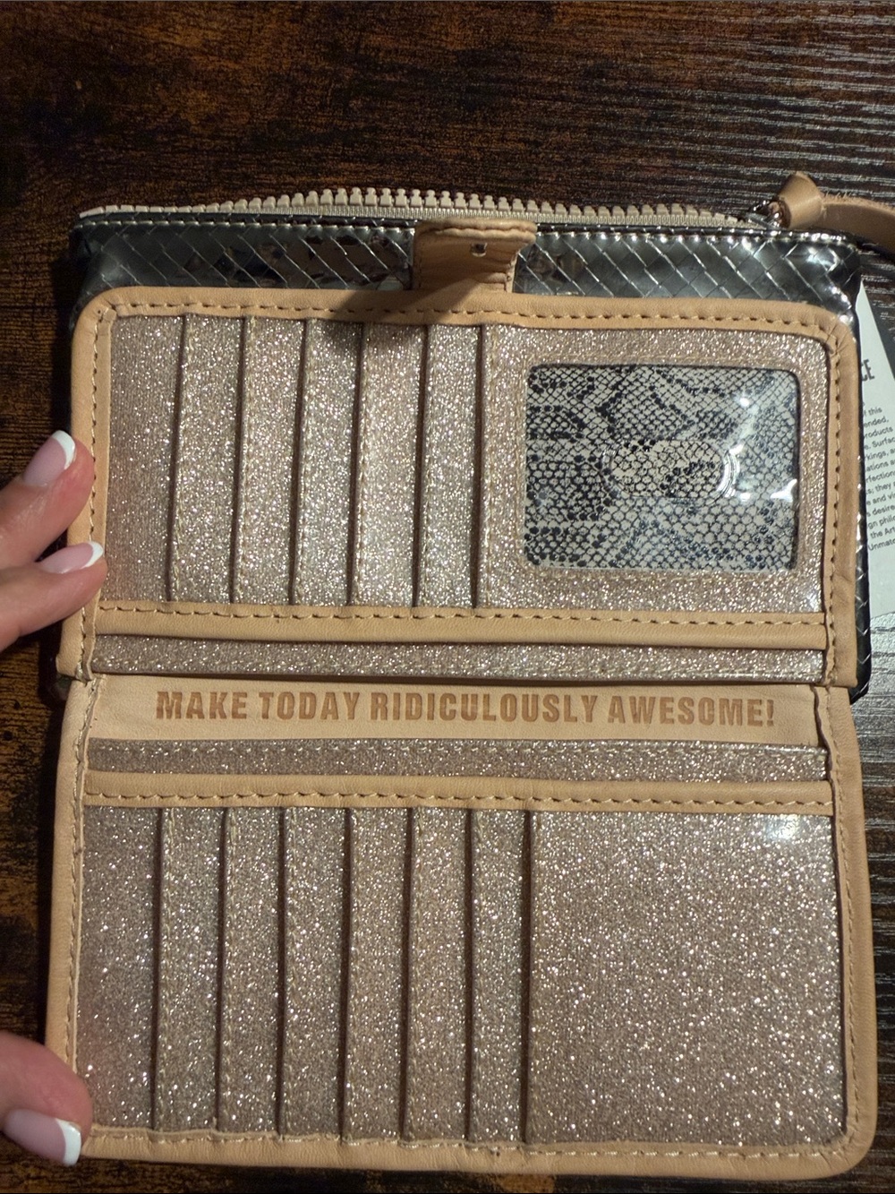 Consuela Kyle Slim Metallic Wallet - Picture 4 of 5